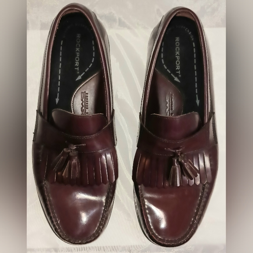 "Rockport" Men's Dark Brown Tassel Loafers Size 12W